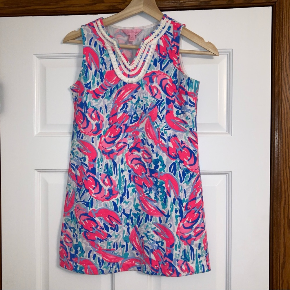 🦞Lilly Pulitzer girls Harper shift L (8-10) EUC Lobstah Roll